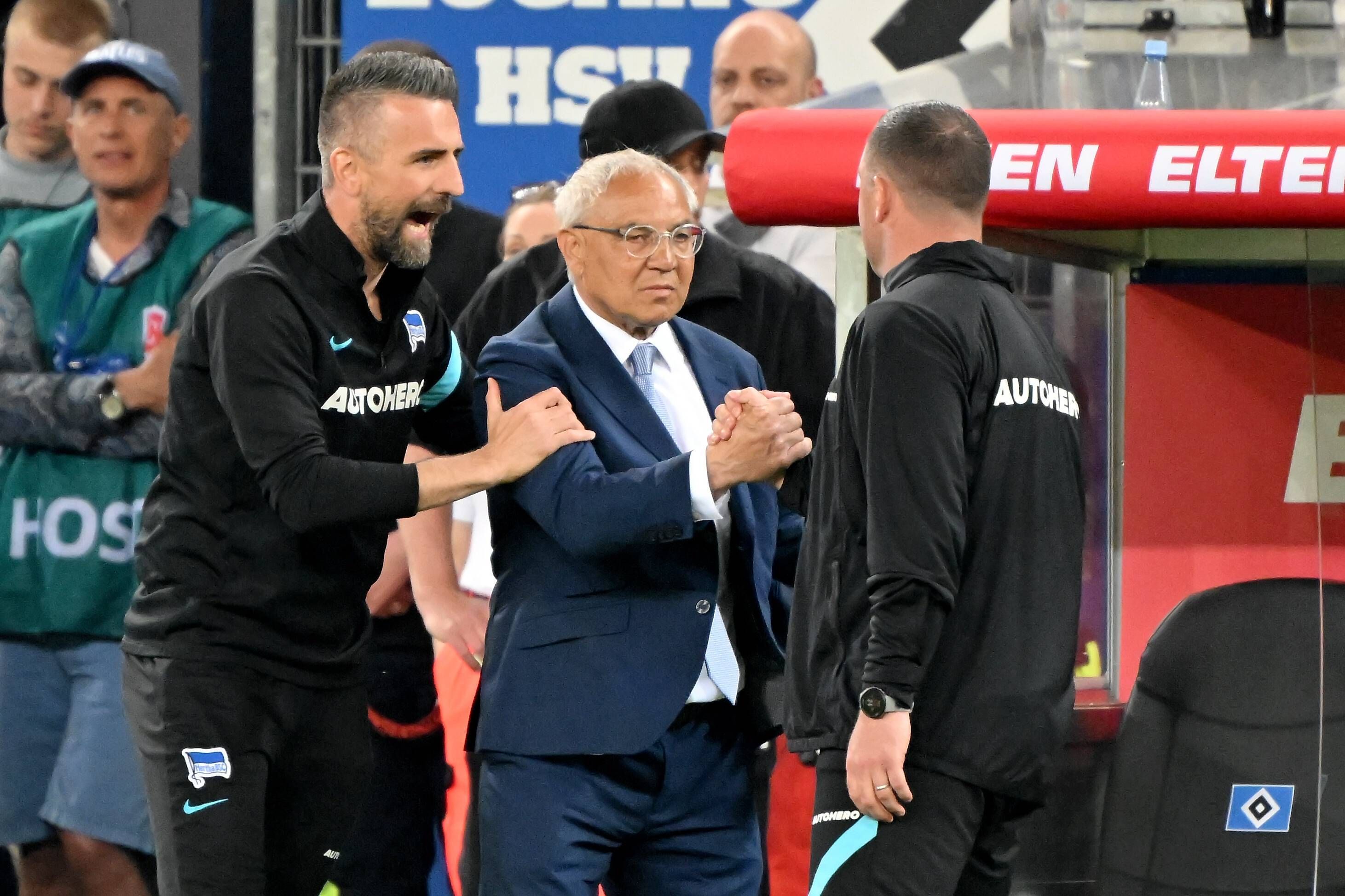 Felix Magath en su etapa como técnico del Herta de Berlín.