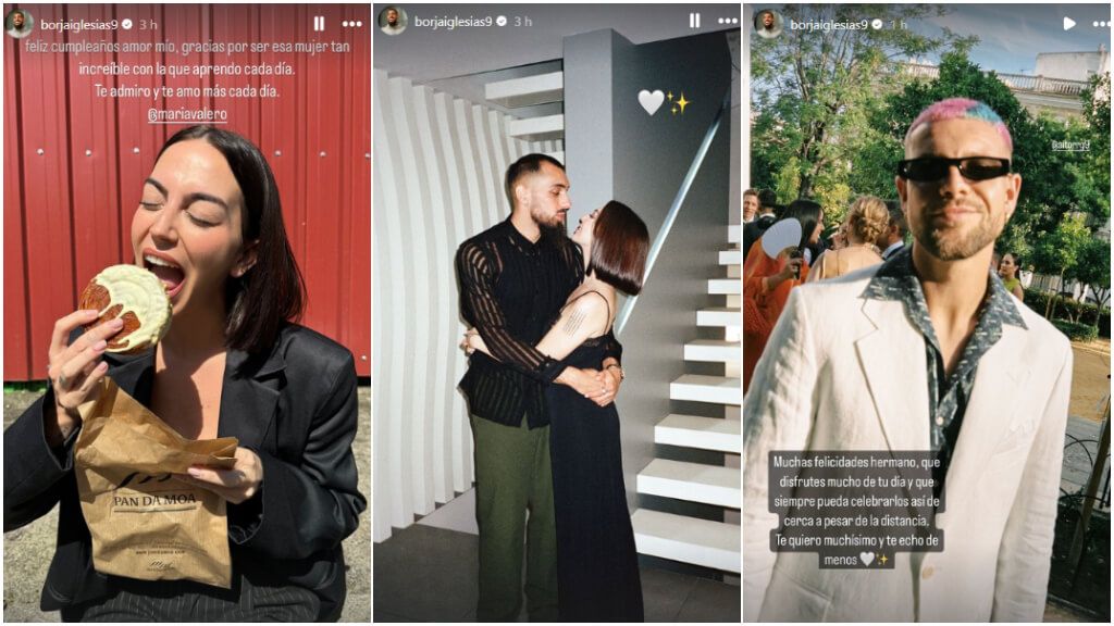  Las felicitaciones de Borja Iglesias a María Valero y a Aitor Ruibal (Fotos: @borjaiglesias9)