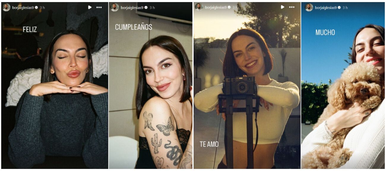  La cariñosa felicitación de Borja Iglesias a María Valero (Fotos: @borjaiglesias9)