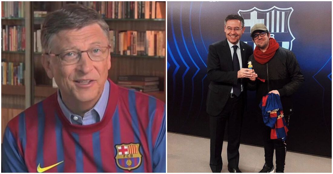  Bill Gates o Auronplay, hinchas blaugranas (Fotos: redes sociales)