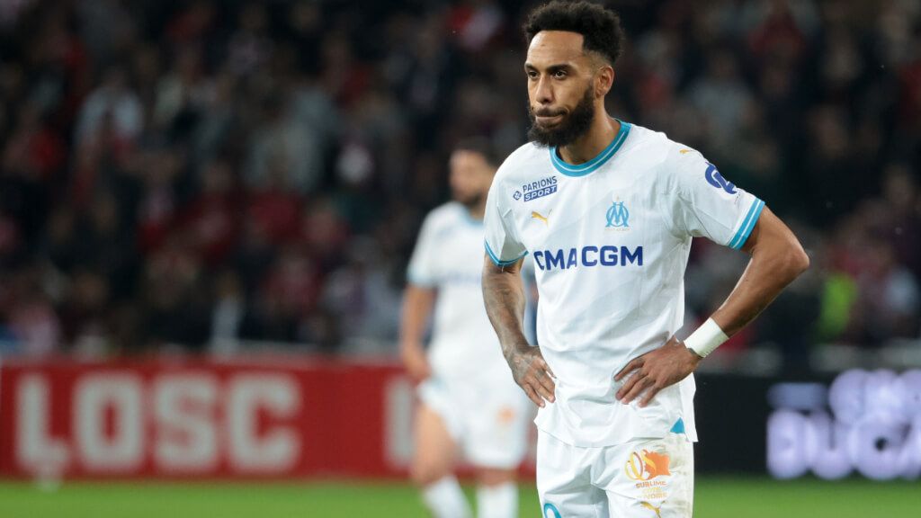  Aubameyang durante un partido con el Olympique de Marsella (Europa Press)