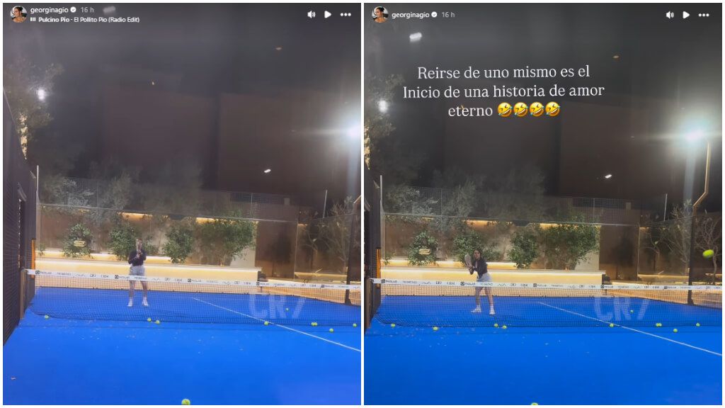  Georgina Rodríguez practicando padel