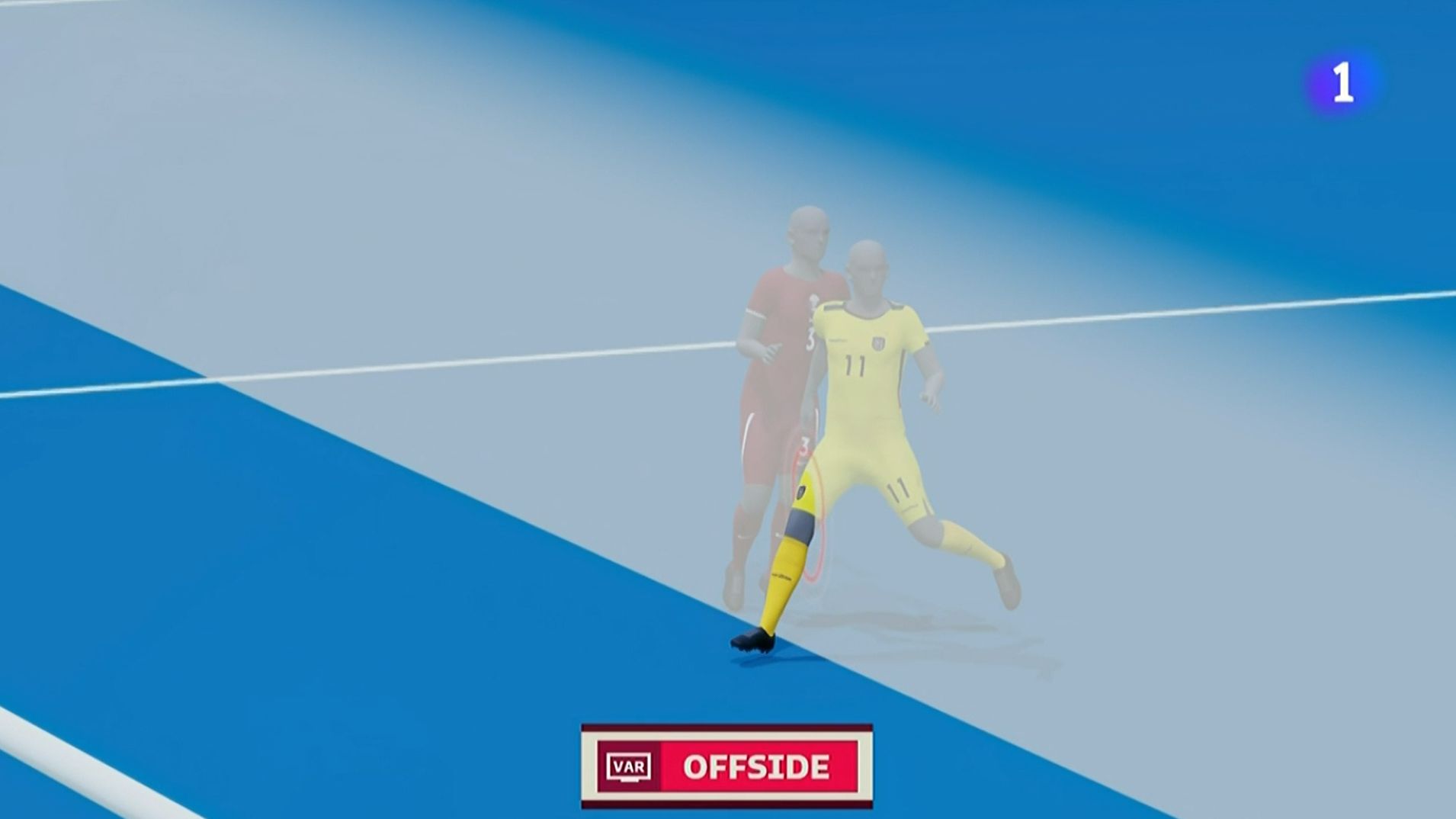  Fuera de juego señalado a Ecuador.