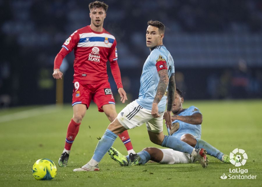  Hugo Mallo durante el Celta-Espanyol.