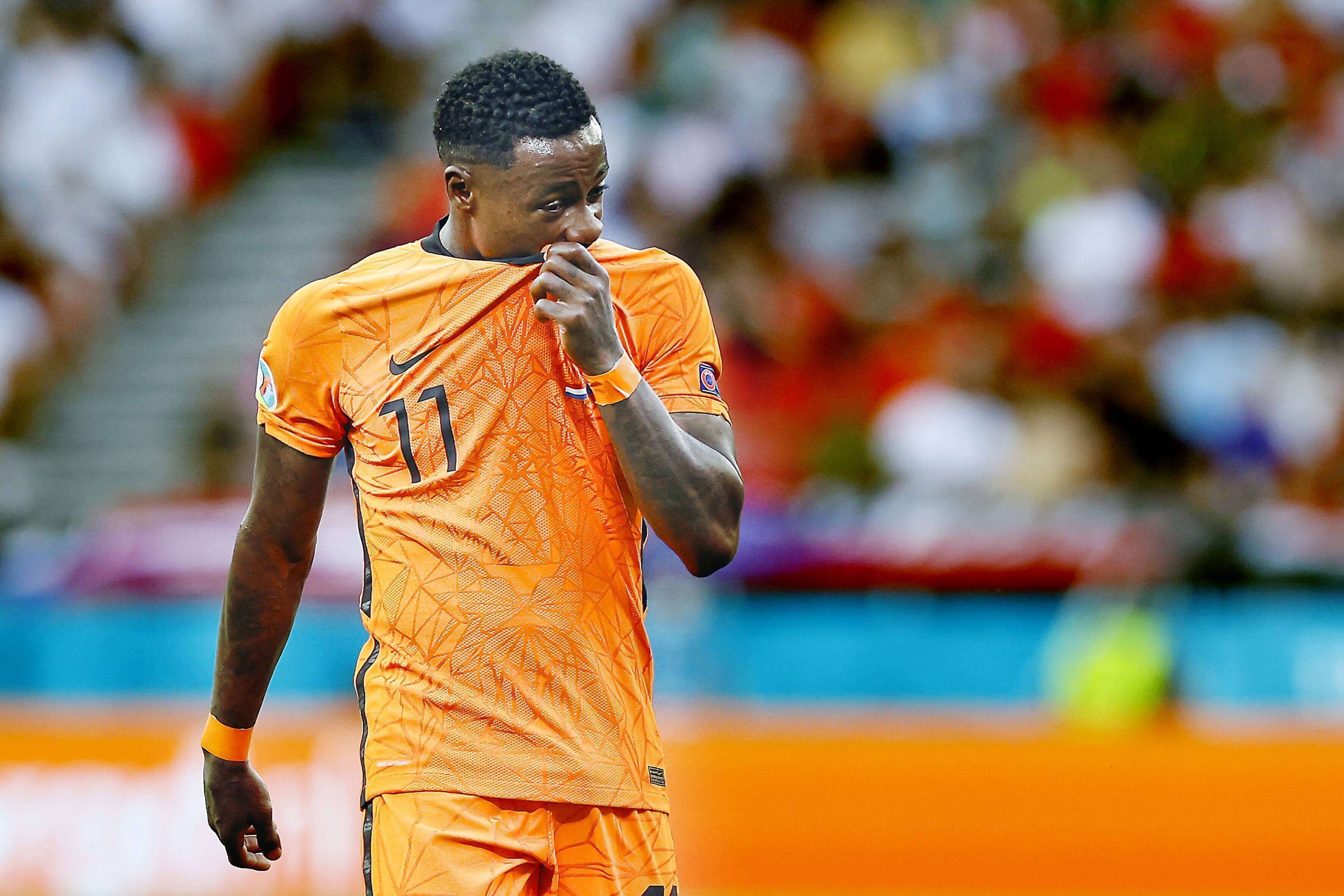  Quincy Promes durante un partido con la selección holandesa