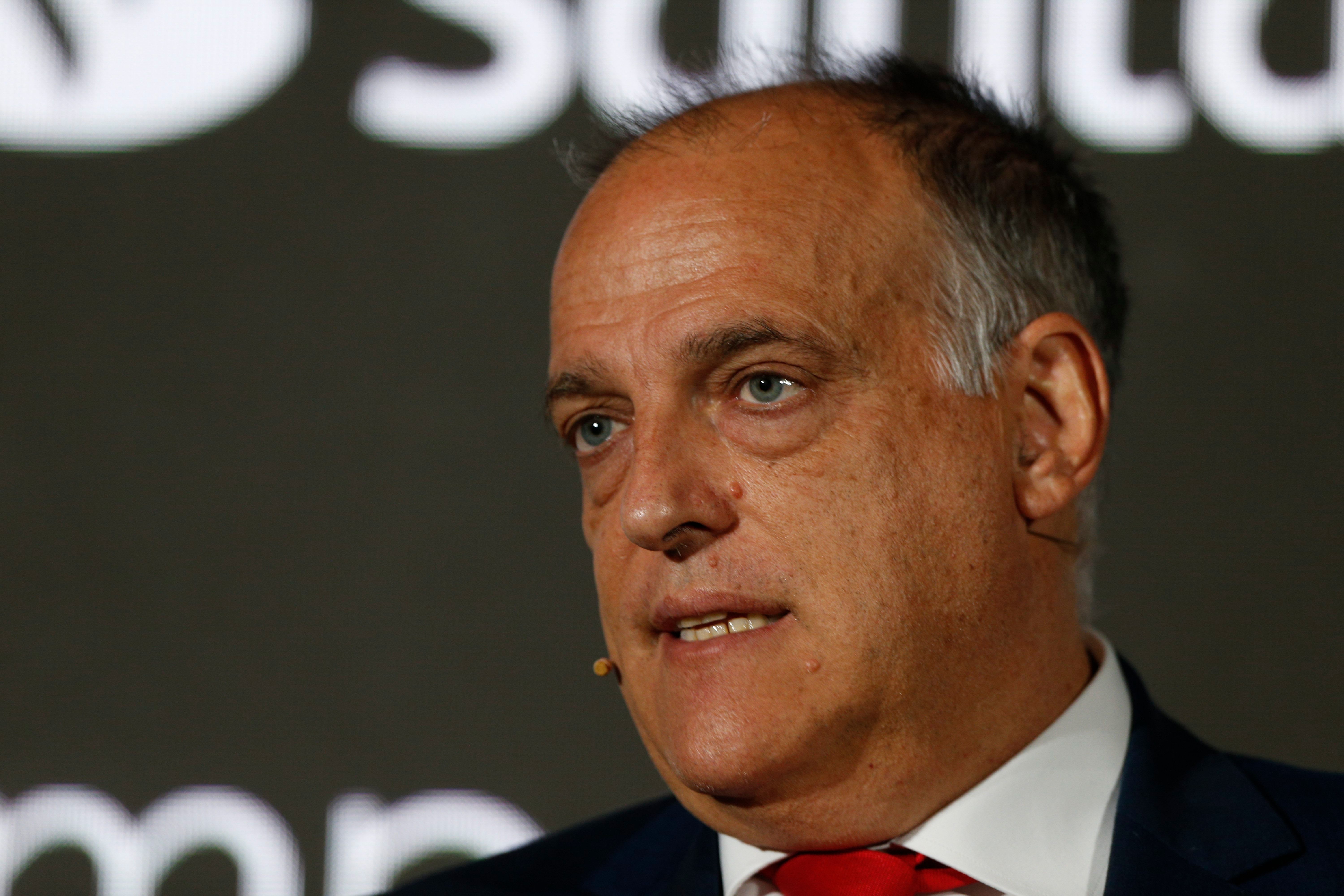  Javier Tebas, en un acto de LaLiga.