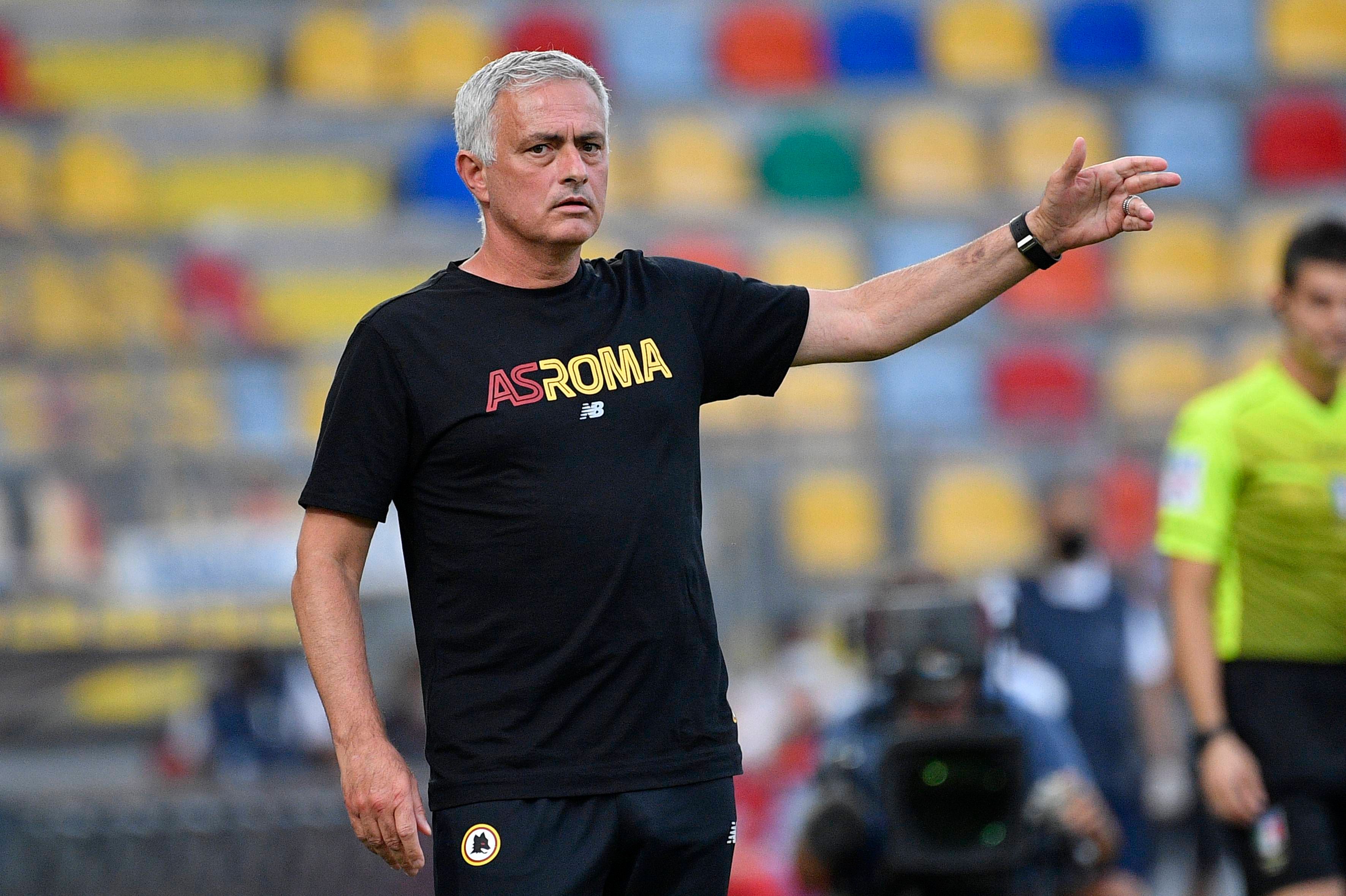  José Mourinho, en un partido de pretemporada de la Roma.