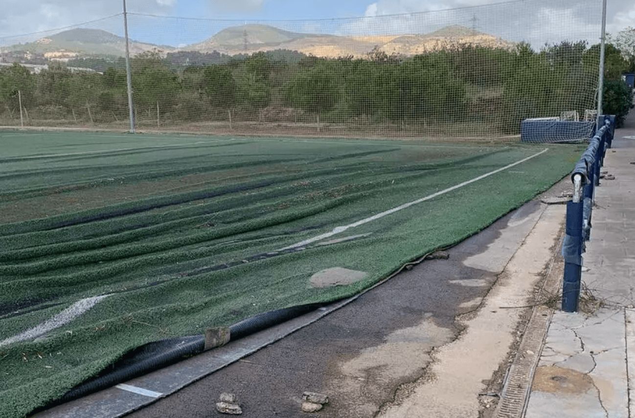 La Ciudad Deportiva de Buñol, afectada por la DANA
