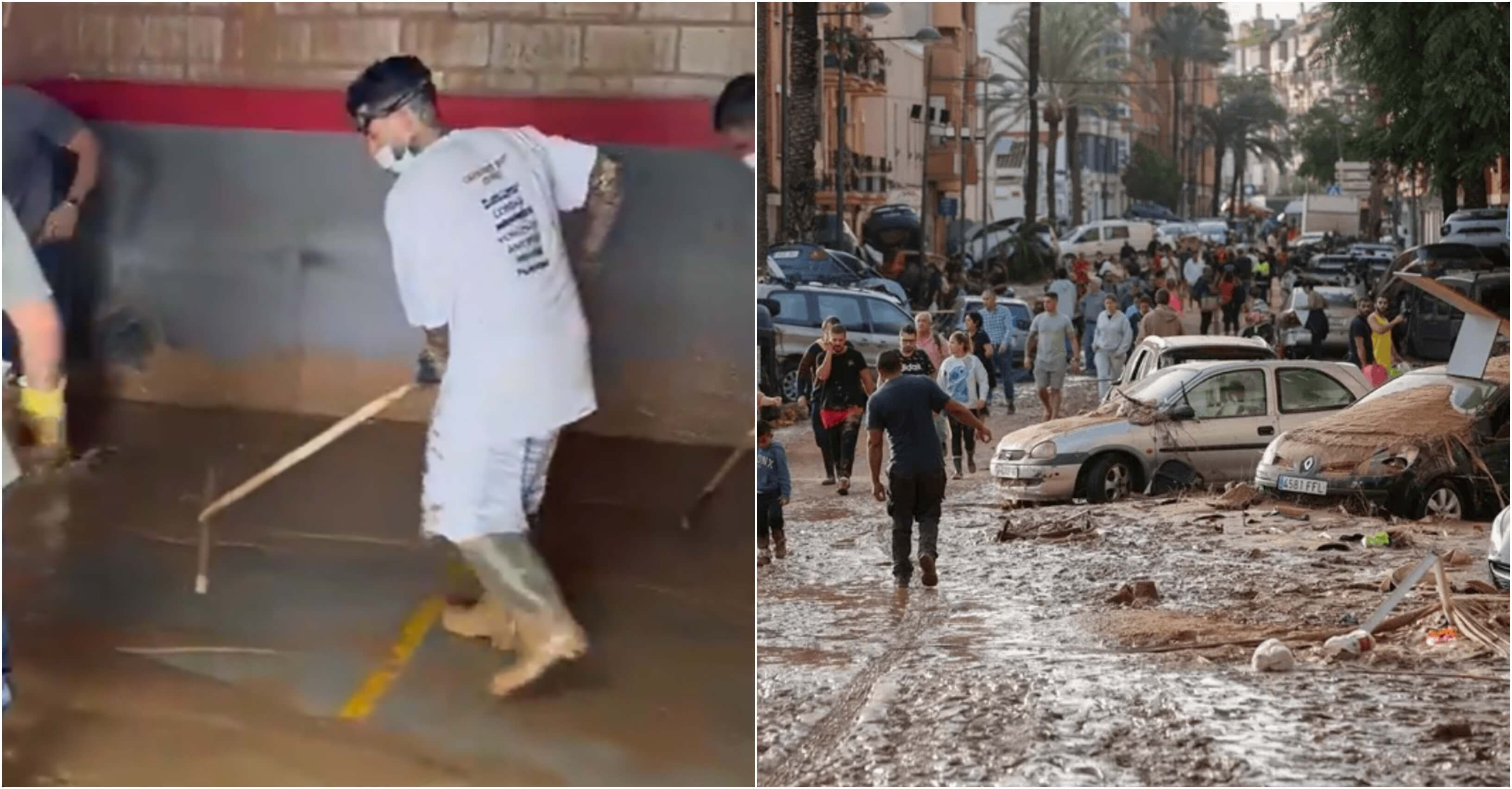 Labores de limpieza de Rubén García en Paiporta tras la DANA.