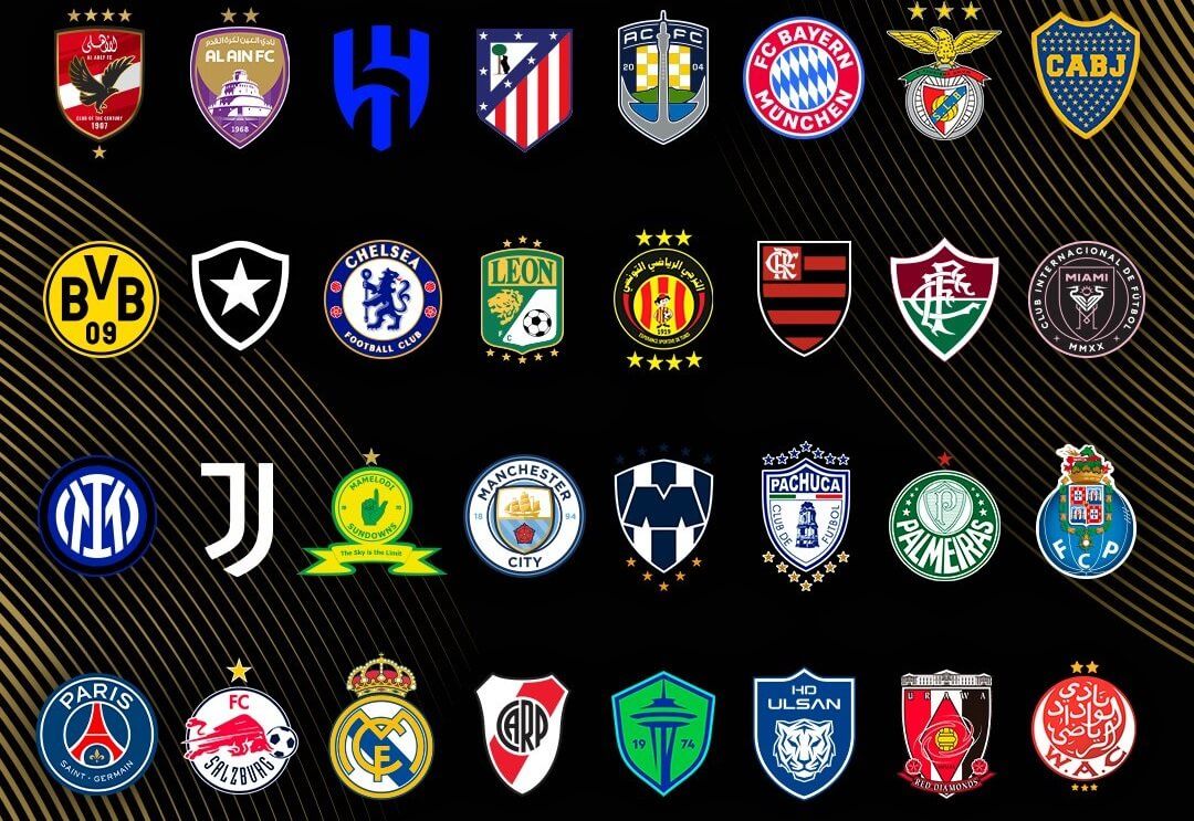  Los 32 equipos que disputarán el Mundial de Clubes.