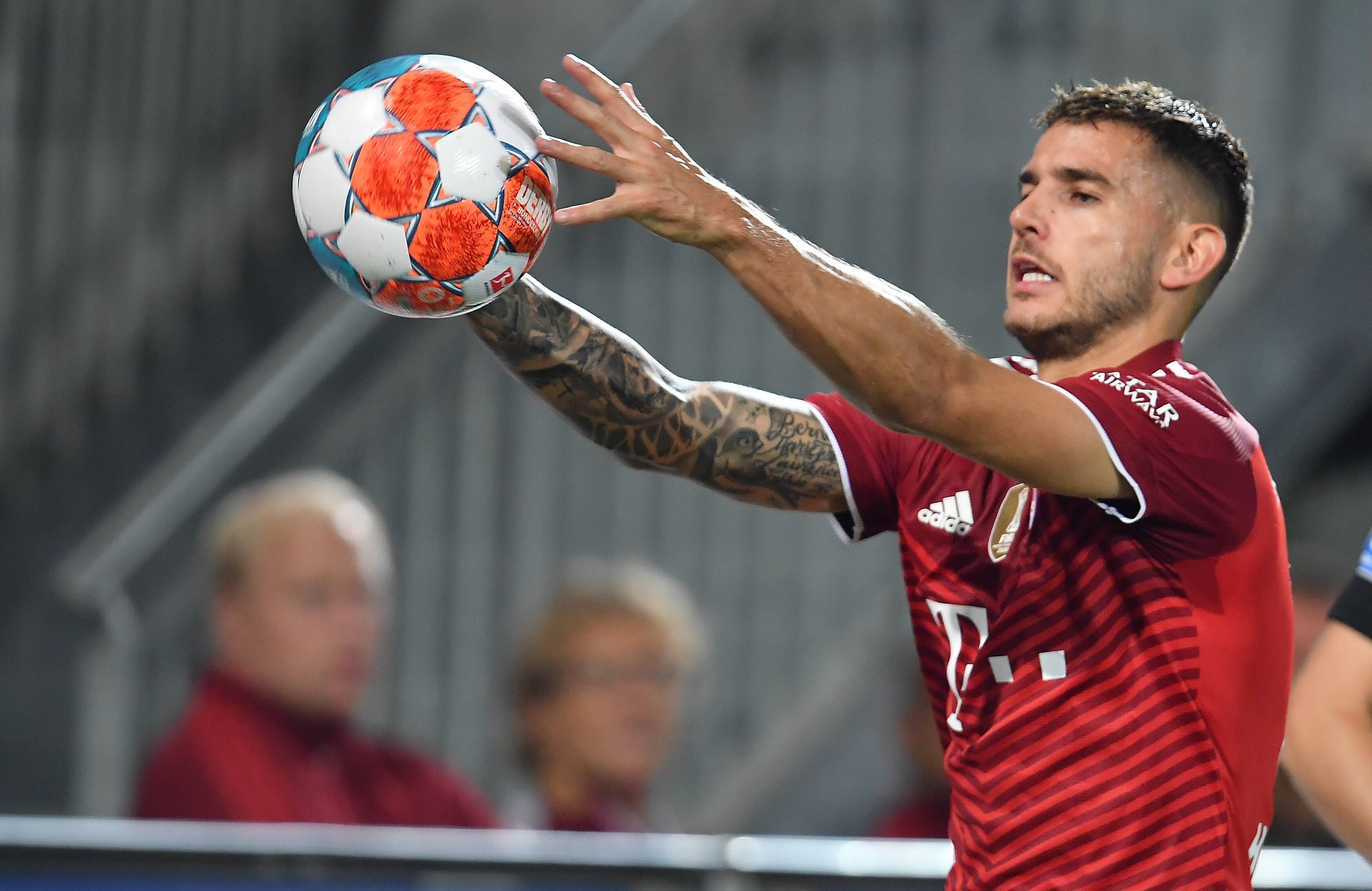  Lucas Hernández, en un partido con el Bayern.