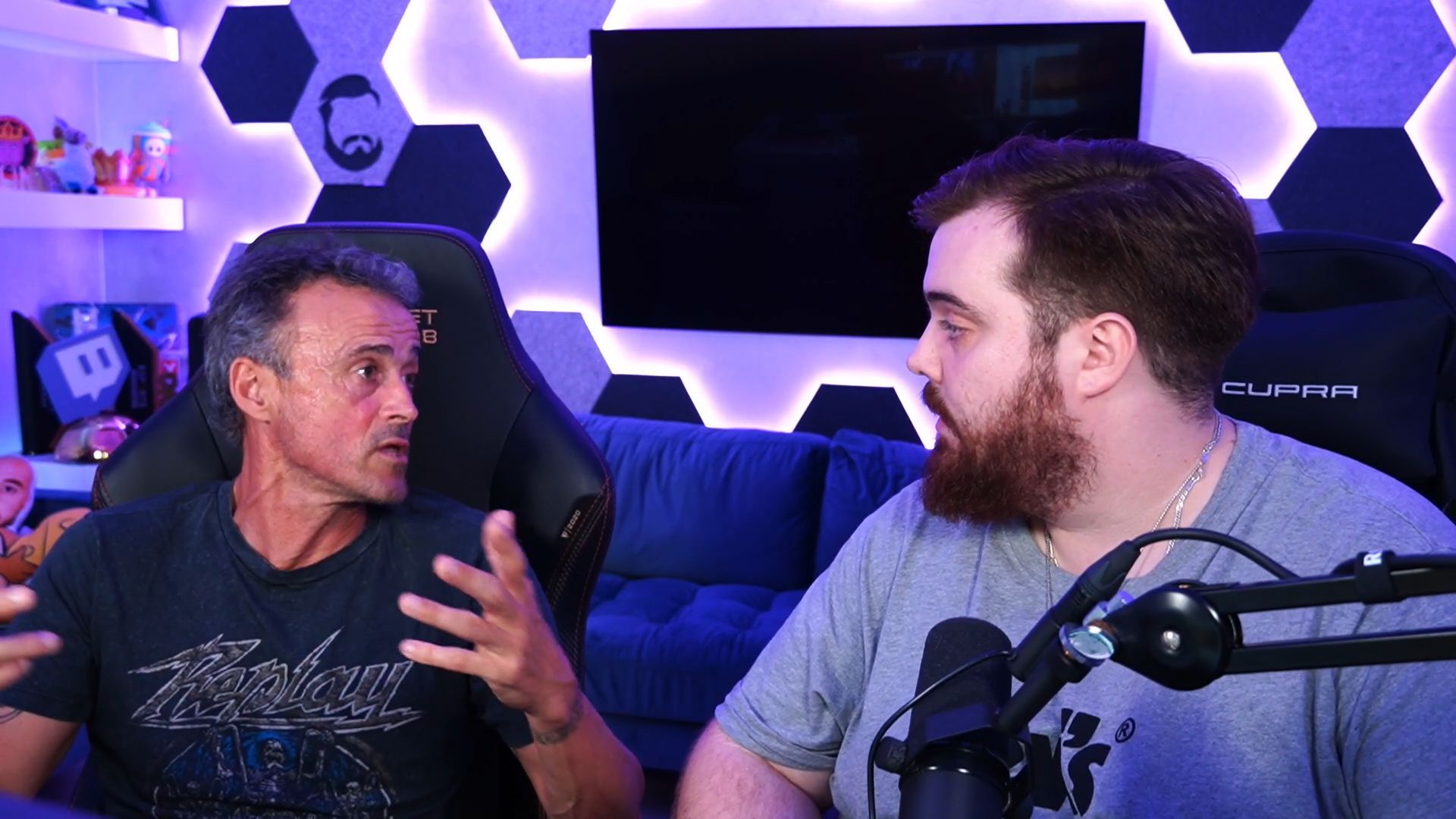  Luis Enrique, con Ibai Llanos.