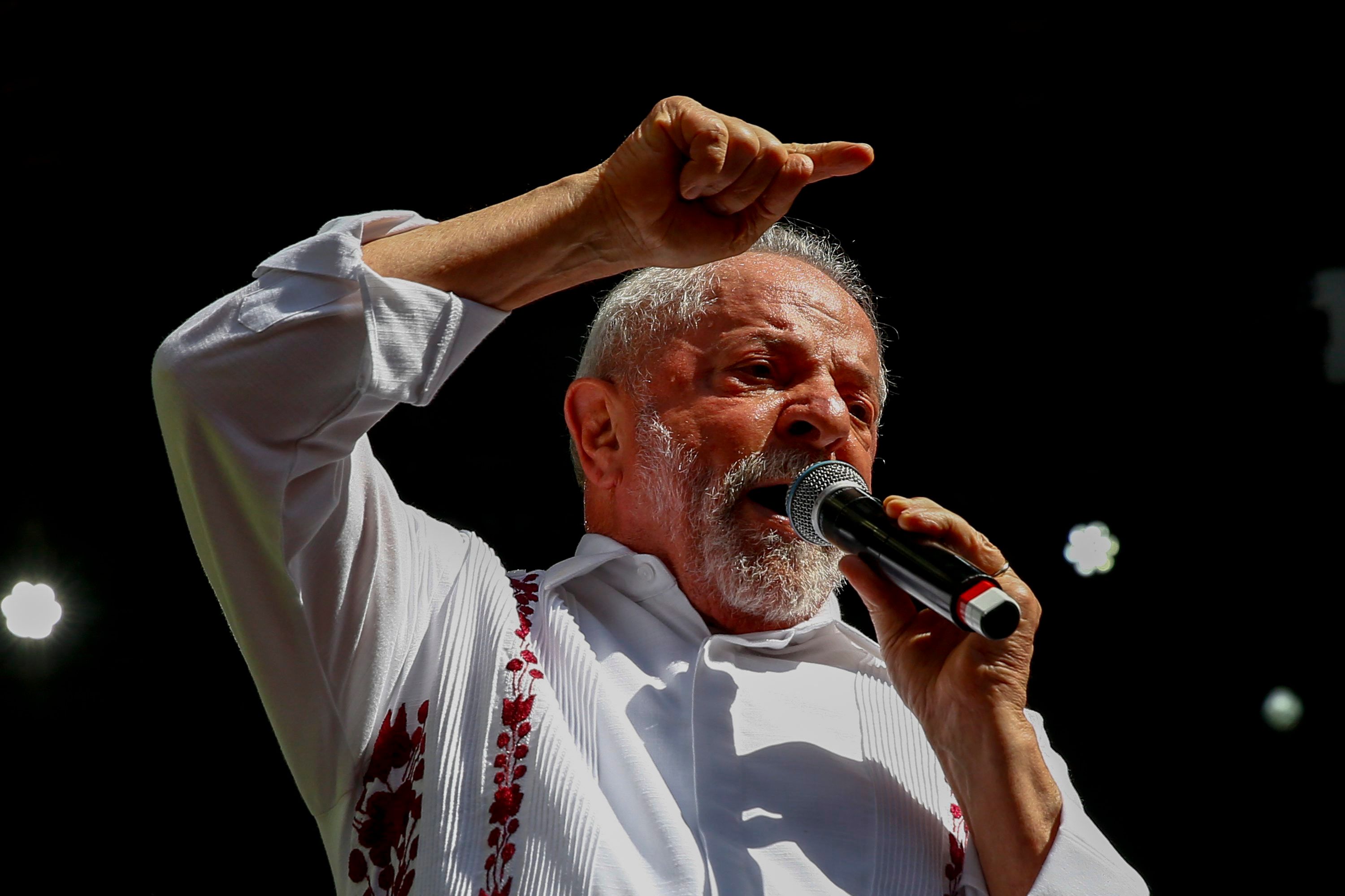  Lula Da Silva, presidente de Brasil, durante un acto político.