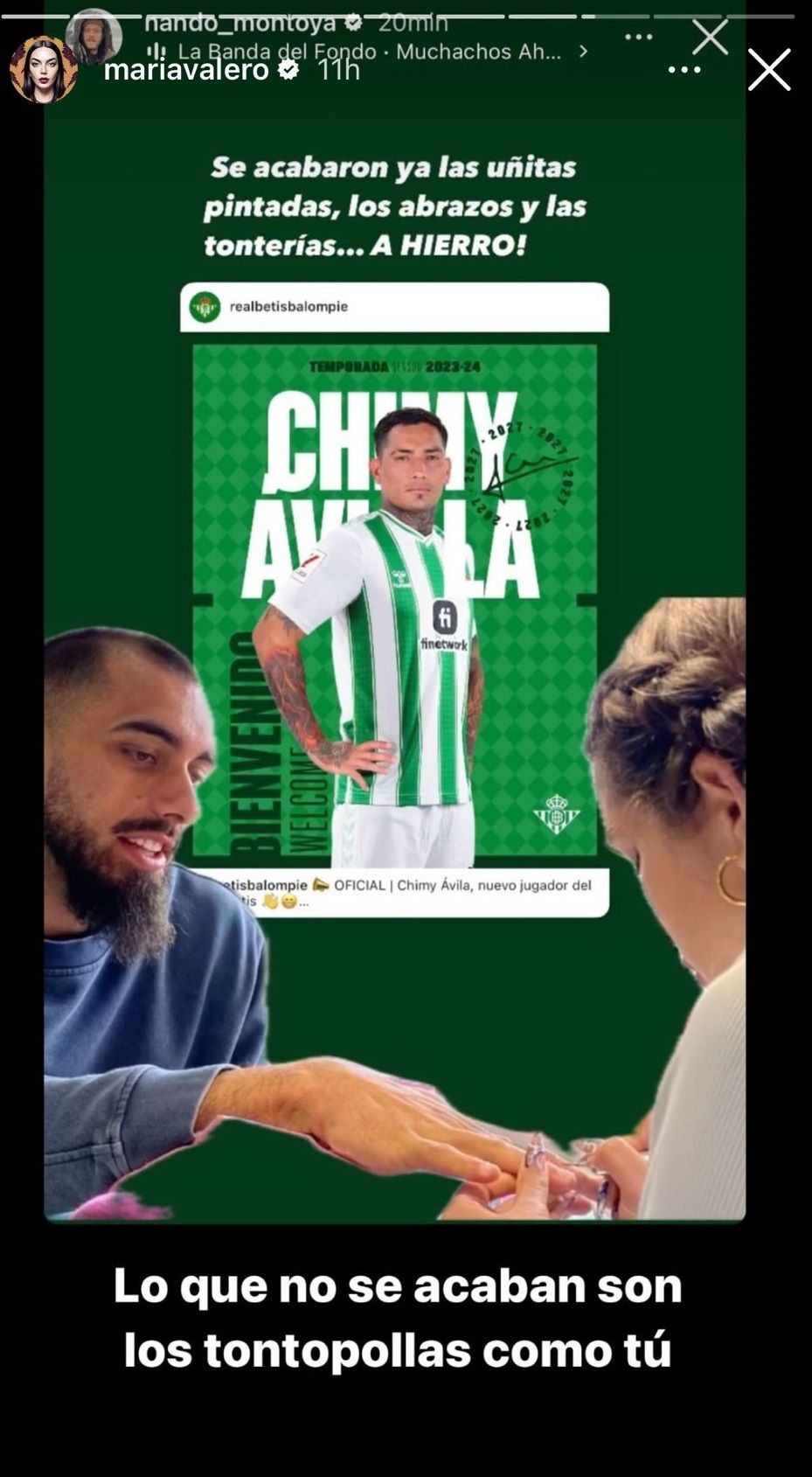 María Valero y la rajada de Nando Montoya contra Borja Iglesias