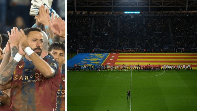  El inolvidable homenaje del Levante a las víctimas de la DANA (LaLiga Hypermotion)