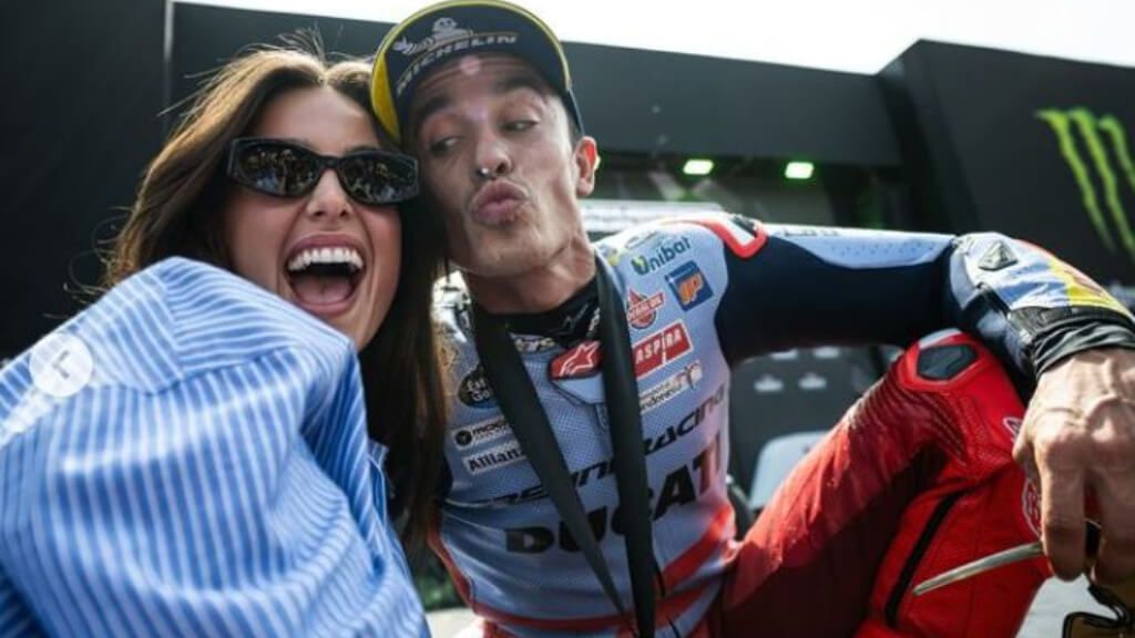 Gemma Pinto y Marc Márquez, durante la temporada 2024 de MotoGP.