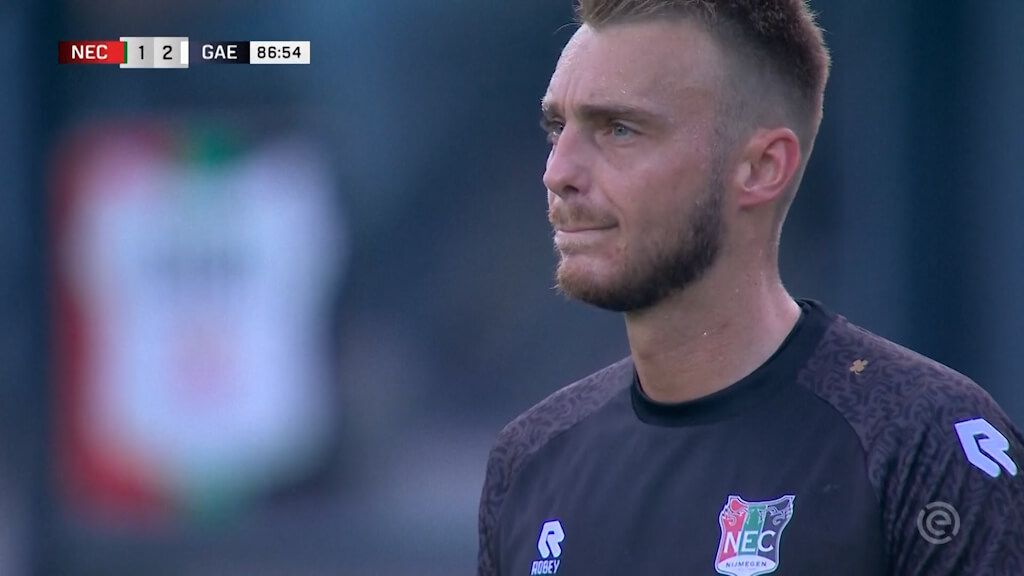 Jasper Cillessen, con la cara desencajada.