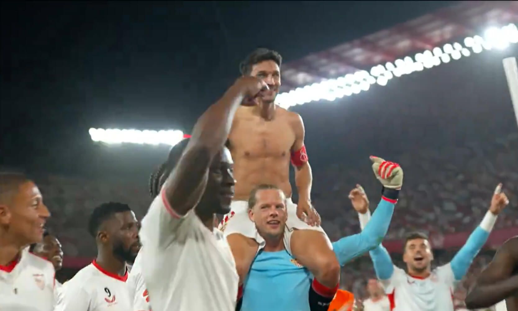  Jesús Navas, en la celebración.