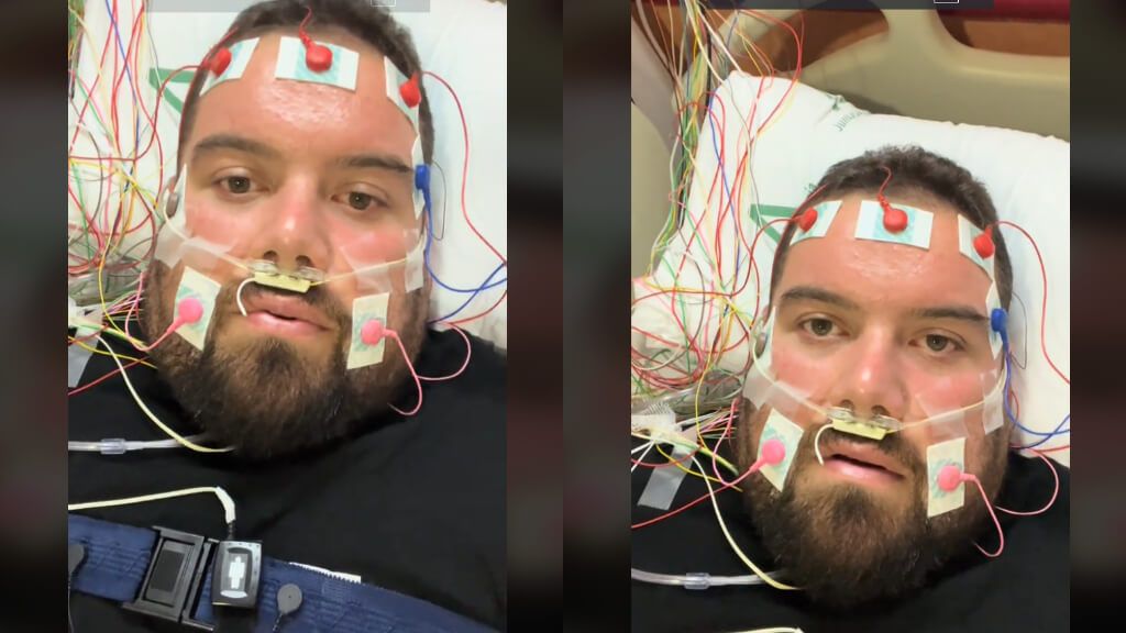  El strongman Antonio Gutiérrez durante la prueba del sueño