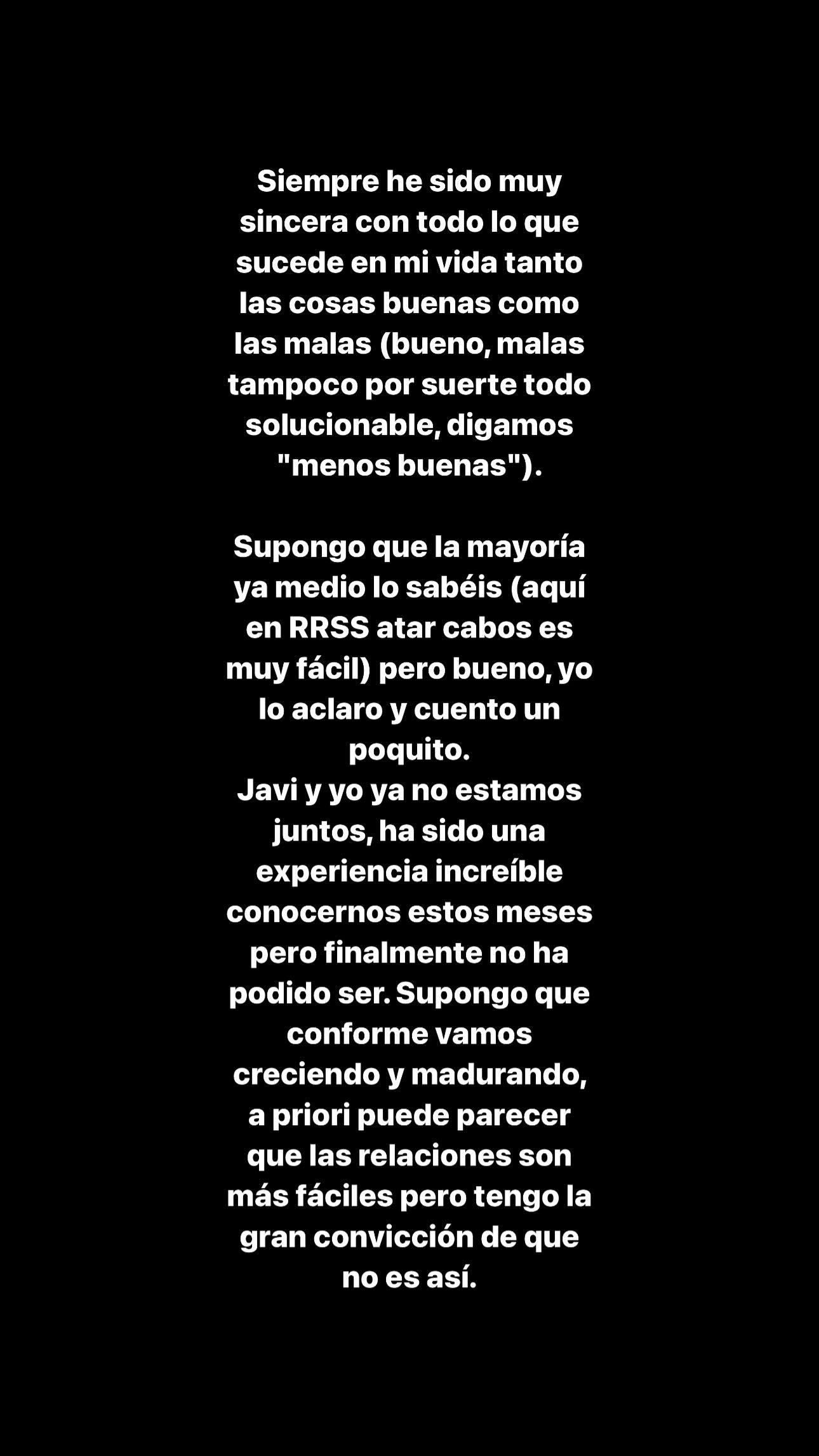  Rocío Osorno anuncia su ruptura con Javier Lorenzana (@rocioosorno)