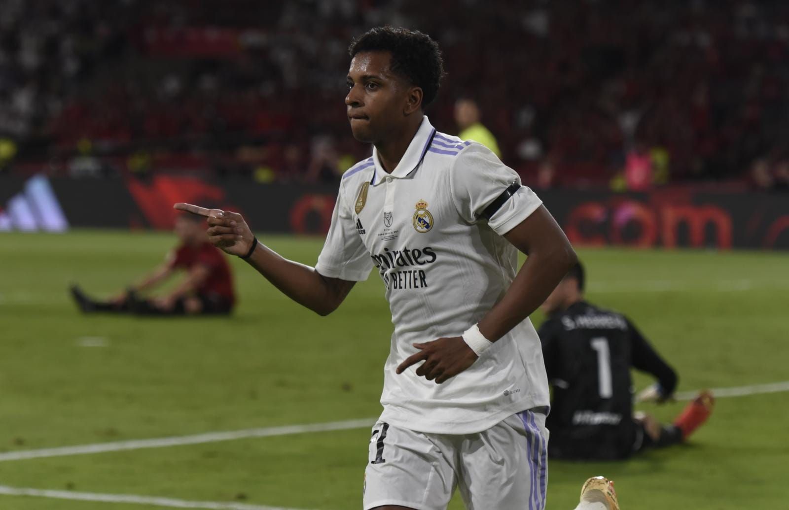  Rodrygo celebra el gol en la final de Copa entre Real Madrid y Osasuna. Fuente: Kiko Hurtado