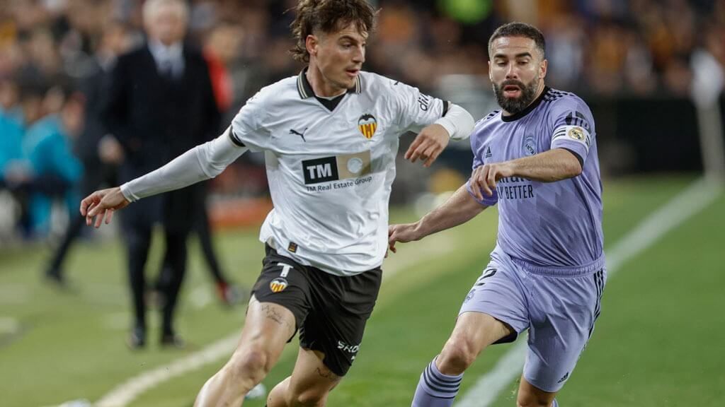  Sergi Canós, en el Valencia CF - Real Madrid.