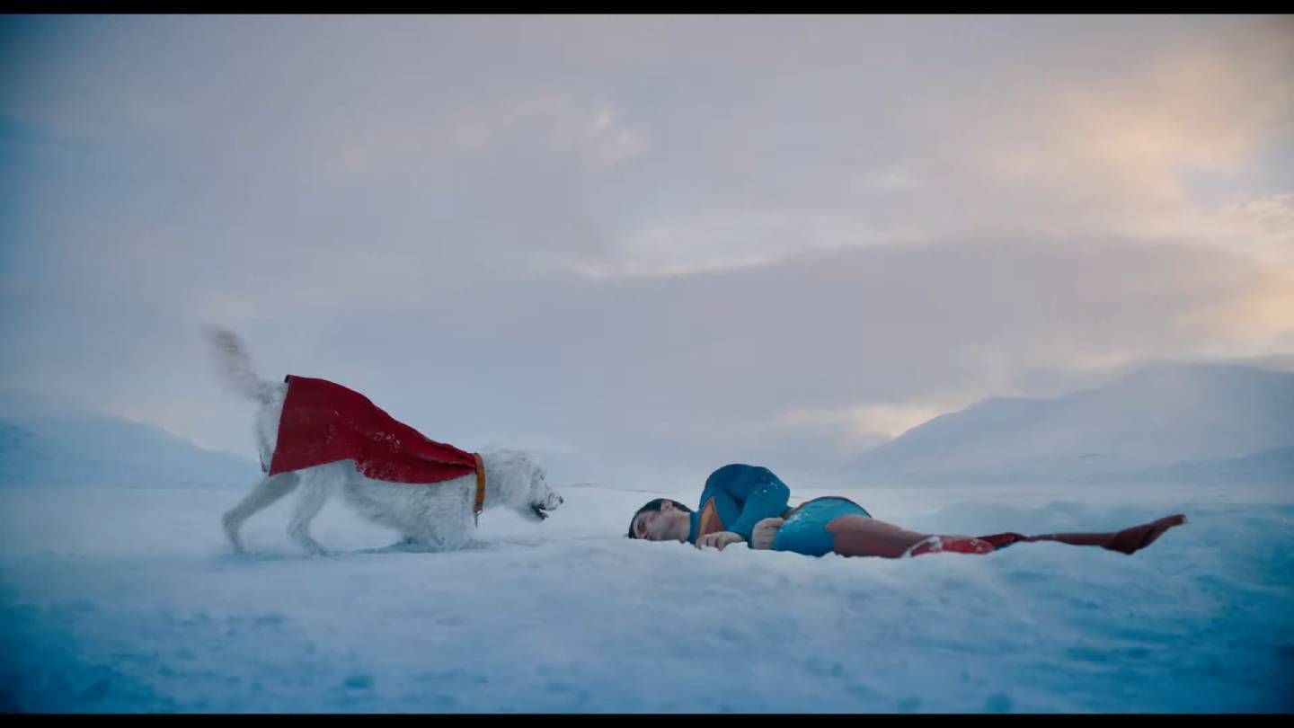  Krypto y Superman en la nueva película de James Gunn