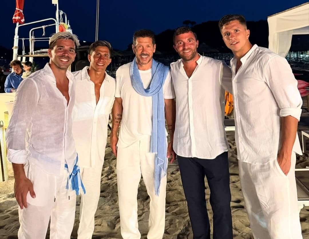  Fabrizio Romano y la familia Simeone (Instagram)
