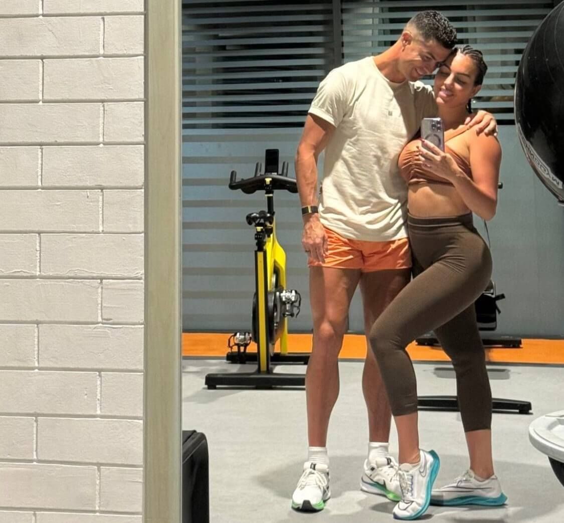  Cristiano Ronaldo y Georgina Rodríguez no dejan de entrenar ni de vacaciones