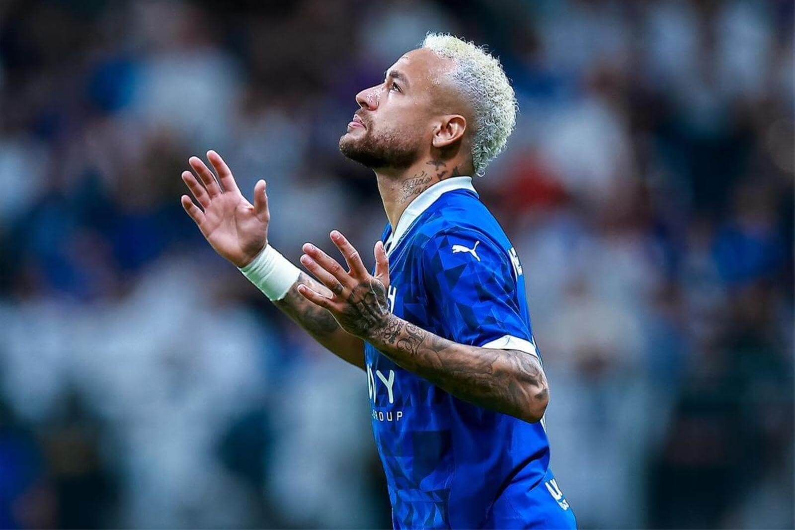  Neymar se lamenta en una ocasión del Al Hilal (Foto:@alhilal).