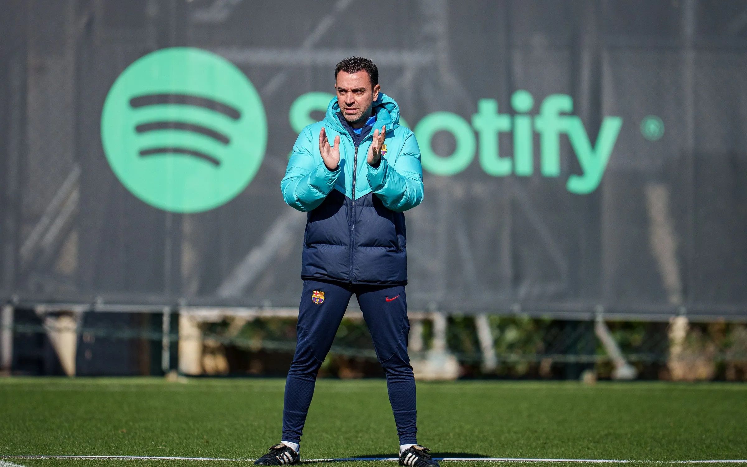 Xavi Hernández, en una sesión del Barcelona.