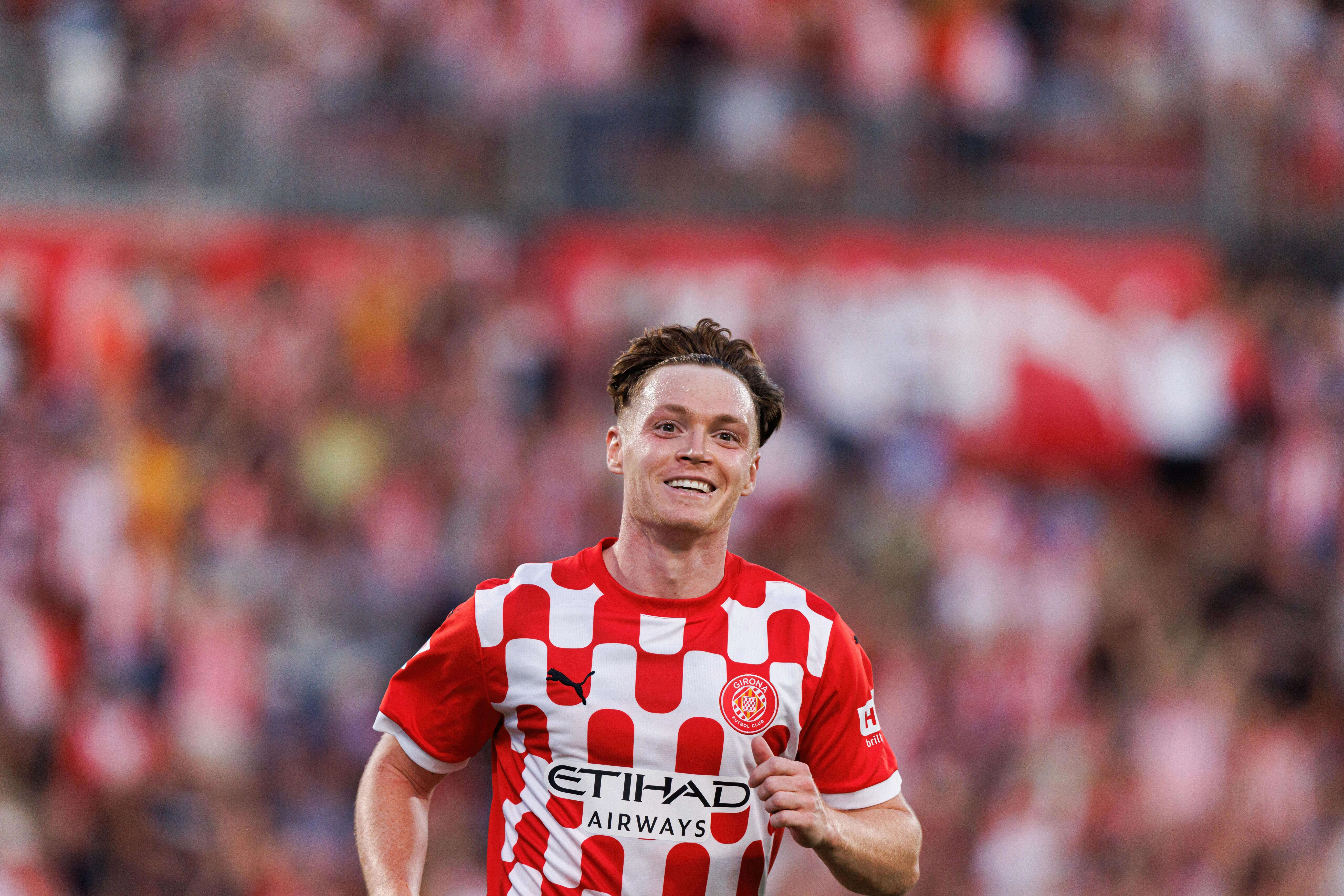 Viktor Tsygankov celebrando su gol ante el Osasuna.