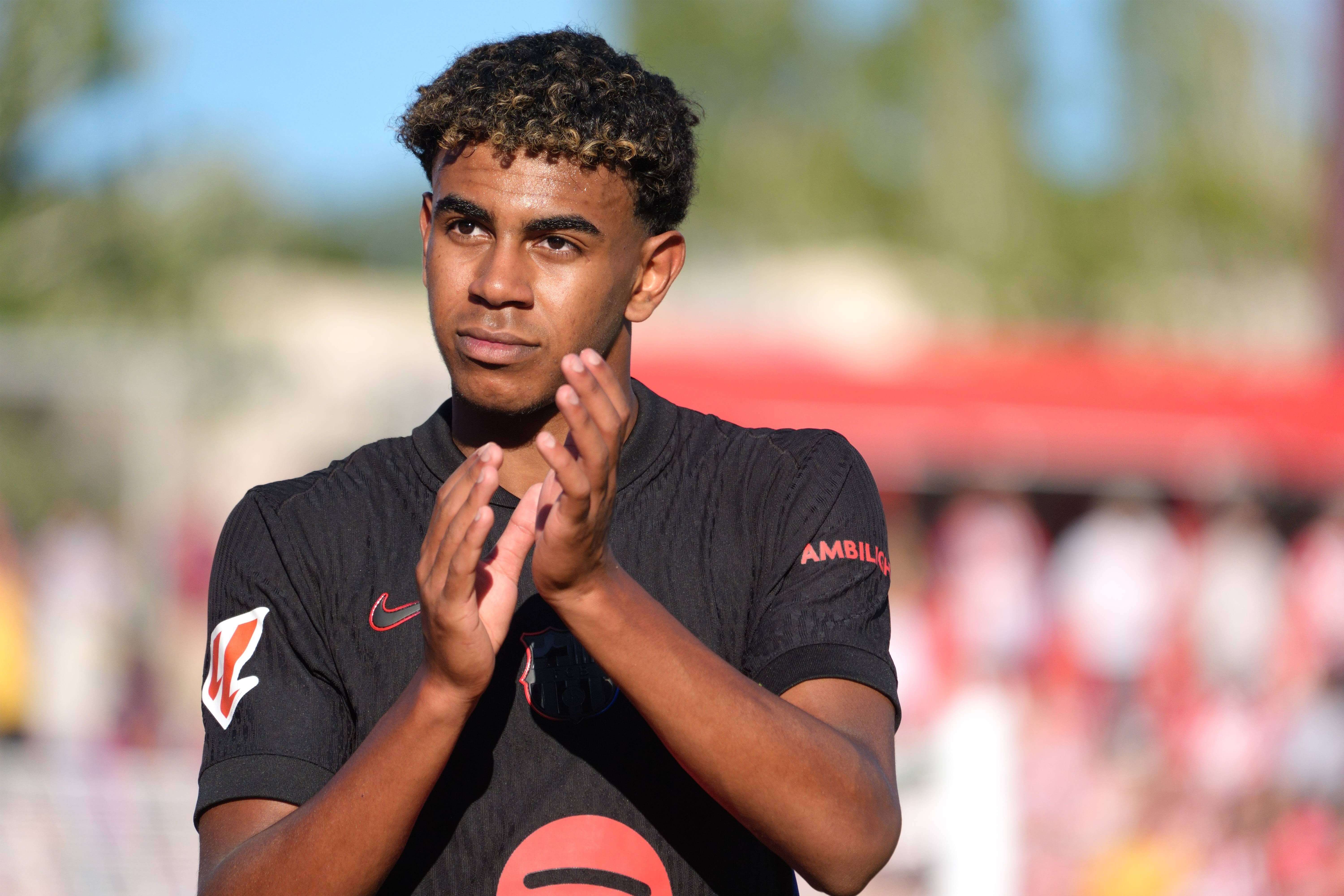 Lamine Yamal, después de un partido del Barça.