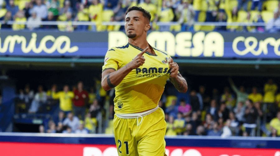  Yéremy Pino celebra su gol ante el Espanyol.