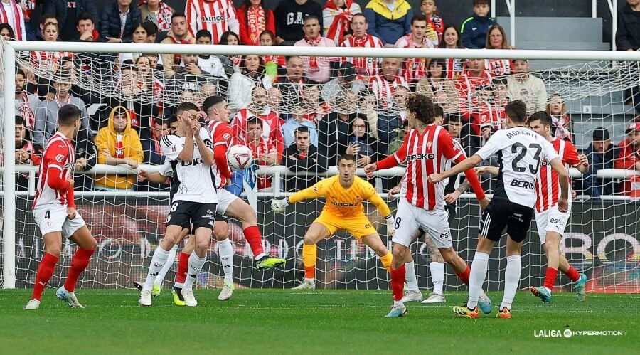  Rubén Yáñez, en el Burgos-Sporting.