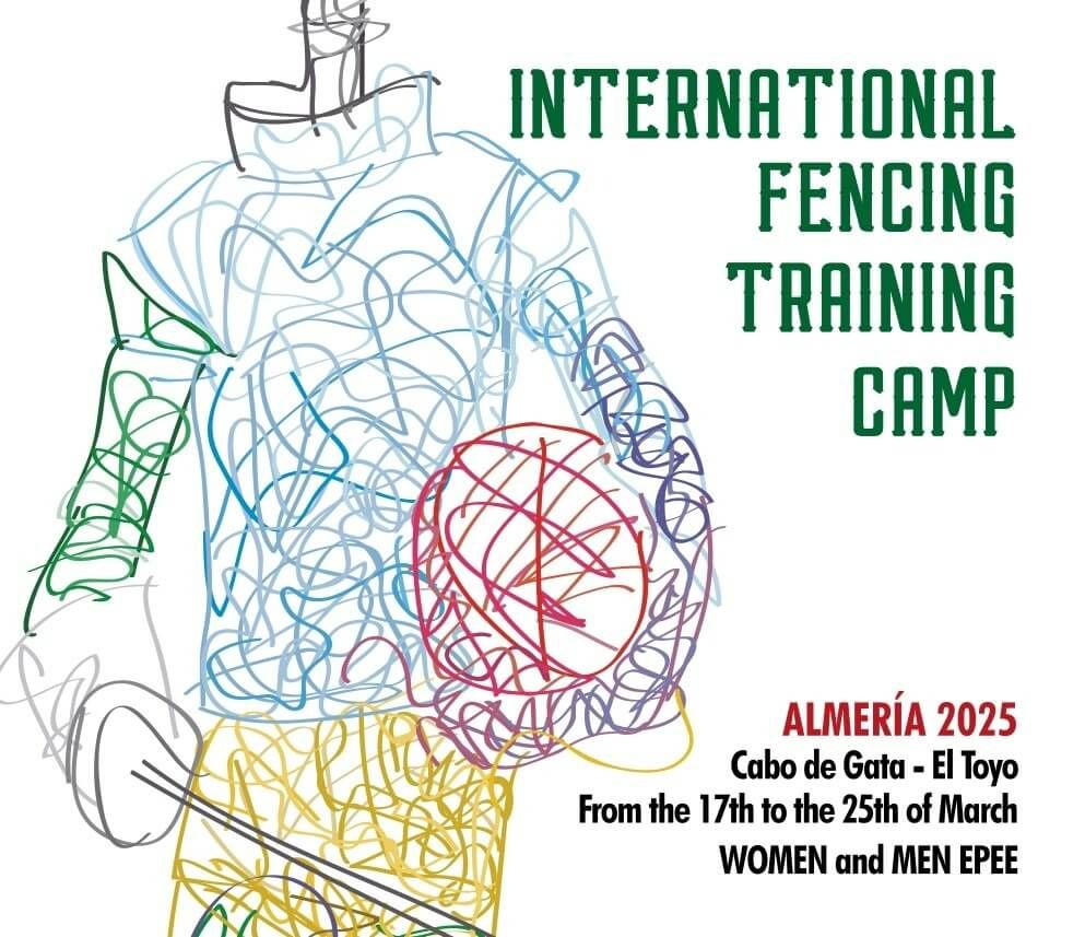  Cartel del International Fencing Training Camp de esgrima, que se celebrará en Almería.