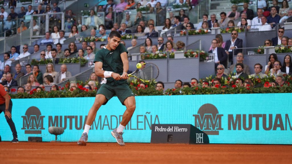 Alcaraz durante la final del Madrid Open