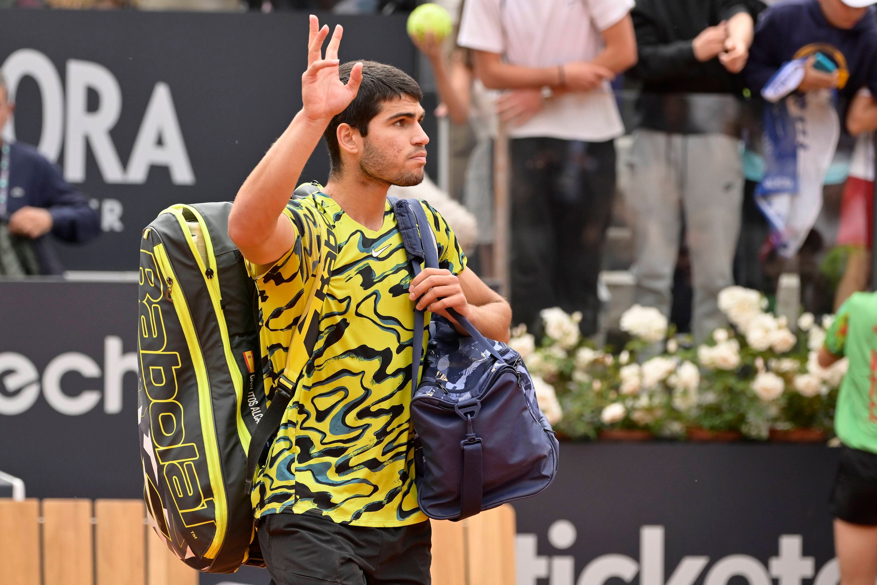 Carlos Alcaraz se despide de Roma.