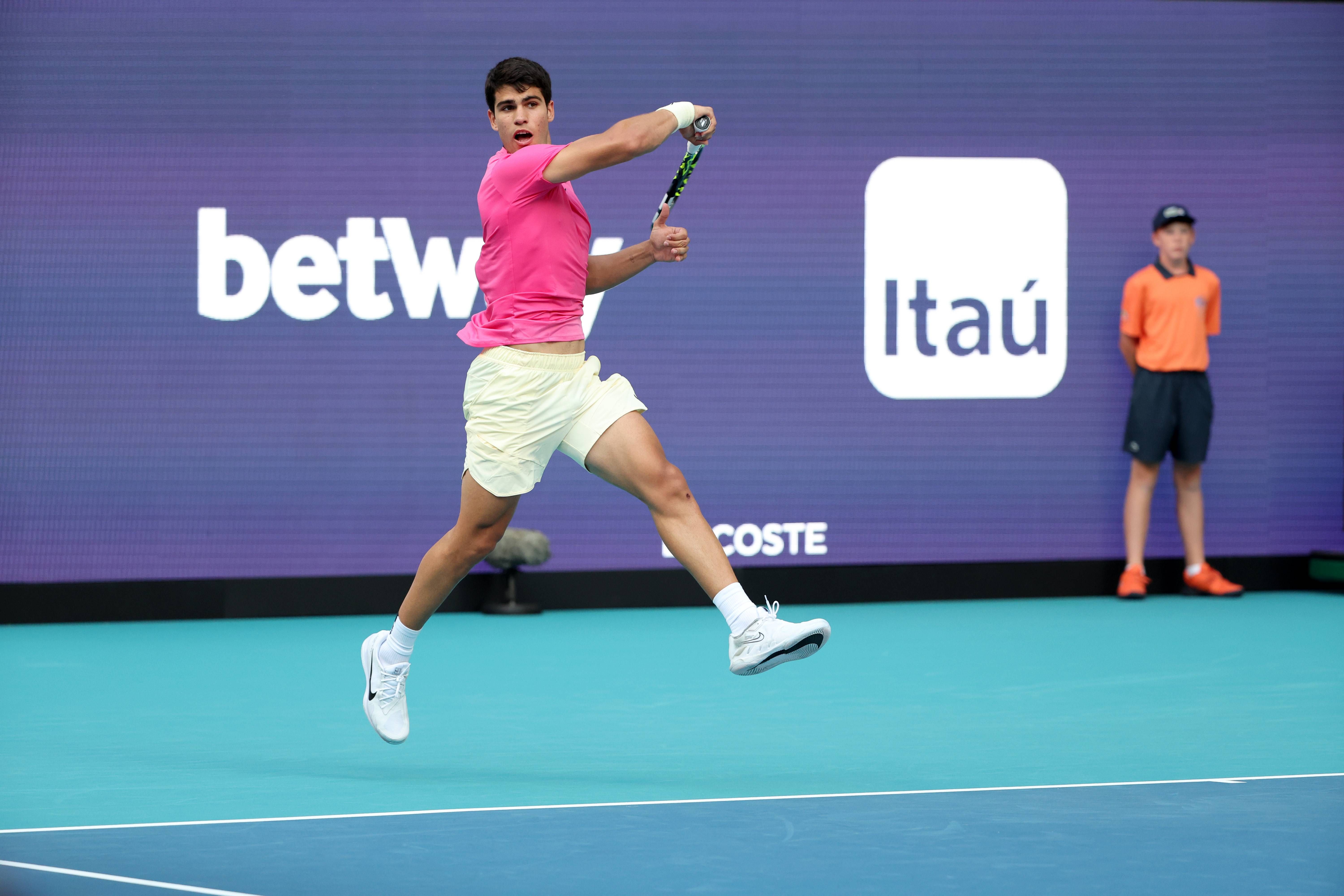  Carlos Alcaraz en el Masters 1.000 de Miami.