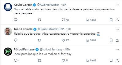 Algunos comentarios humorísticos sobre el video del ajedrez y el parchís (Captura de X).