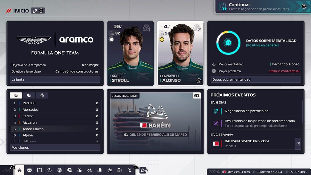  La comparación entre Lance Stroll y Fernando Alonso en el F1 Manager 2024.