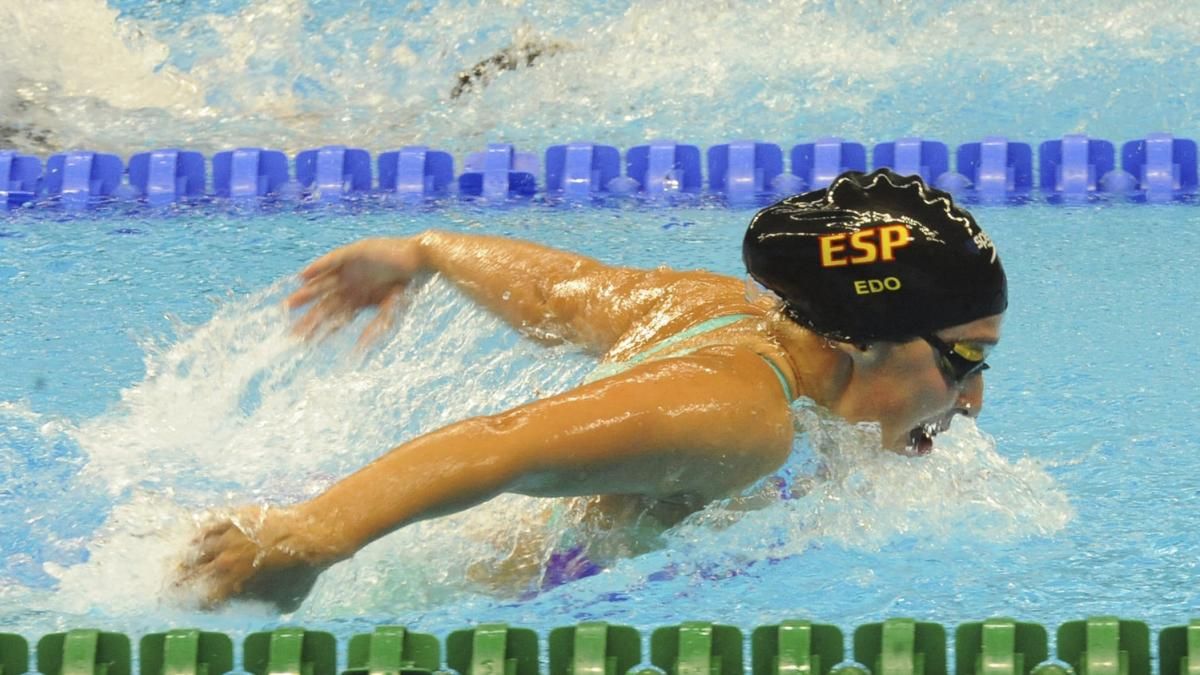  Ariadna Edo, durante los 400 libres de Río 2016.