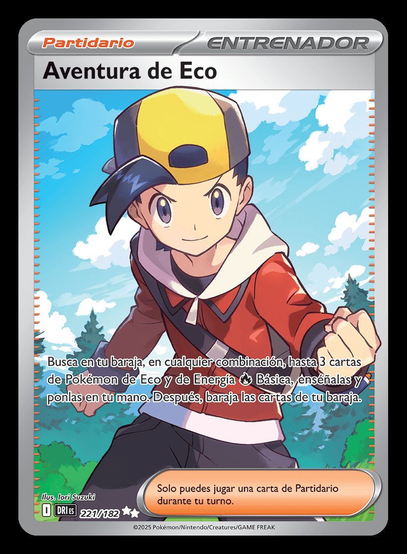  Aventura de Eco es una de las cartas focales para generar un deck con las cartas de tipo fuego.