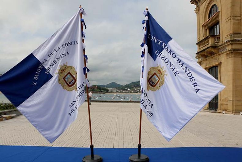  Estas son las banderas que se ponían en juego en La Concha, en las categorías masculina y femenina.