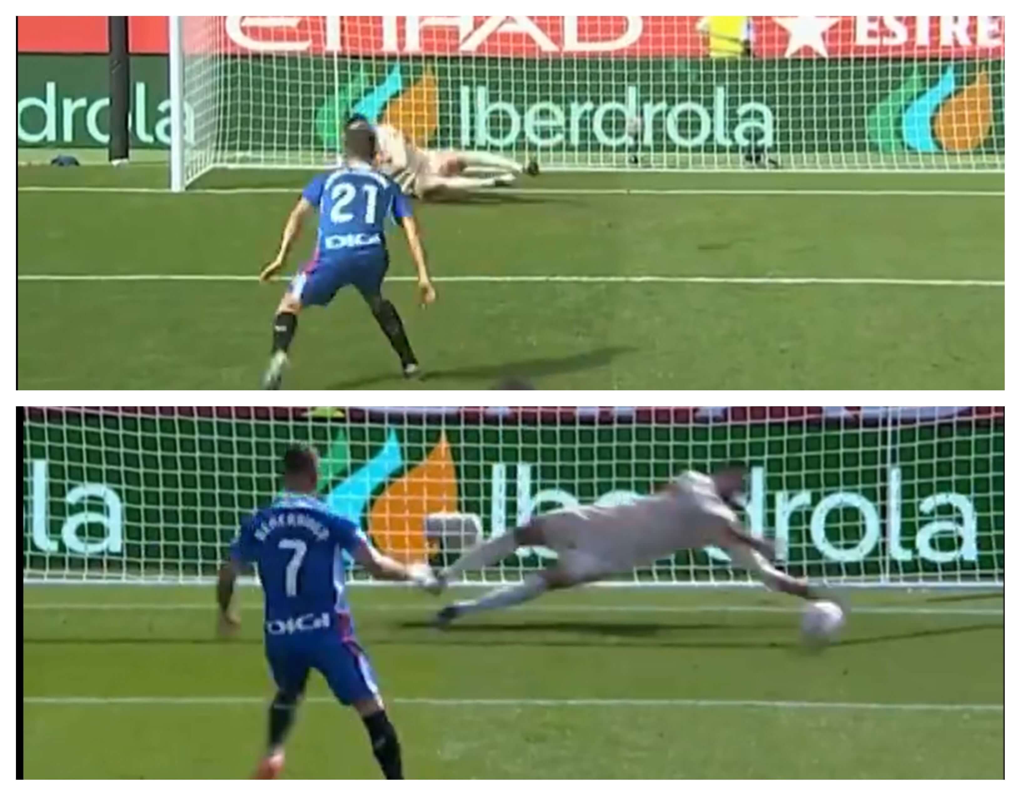  Penaltis fallados por Alex Berenguer y Ander Herrera ante Pualo Gazzaniga en el Girona - Athletic Club.