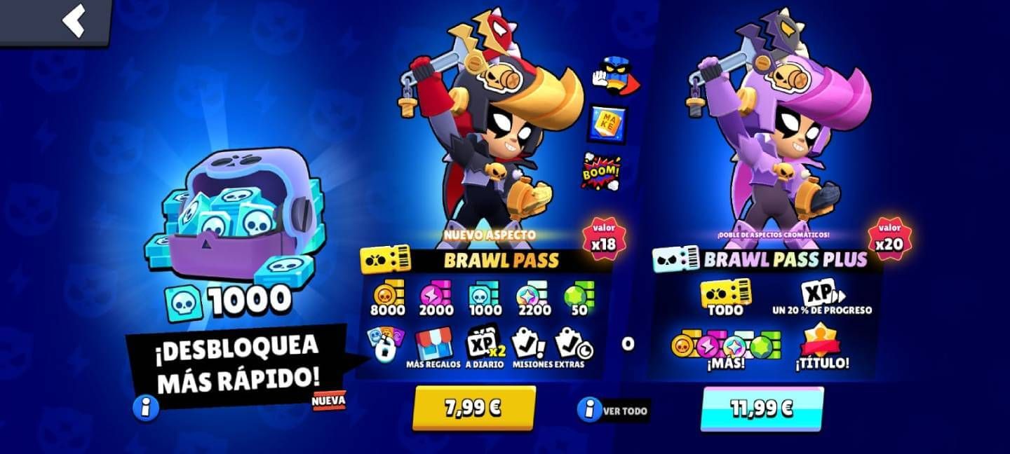 El Brawl Pass y Brawl Pass Plus de Brawl Stars