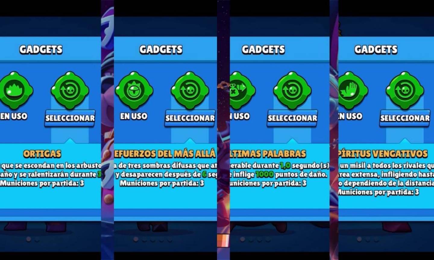Algunos gadgets en Brawl Stars