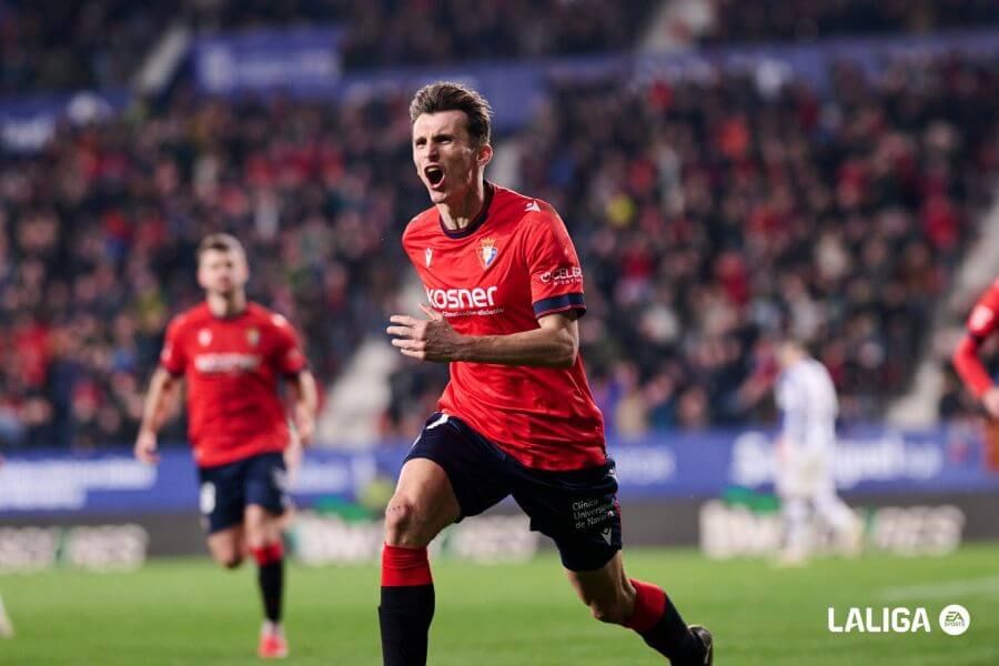  Budimir marcó los dos goles de Osasuna.