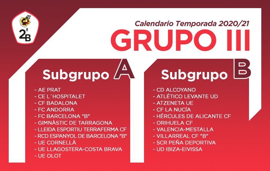  Calendario Segunda B de los equipos valencianos