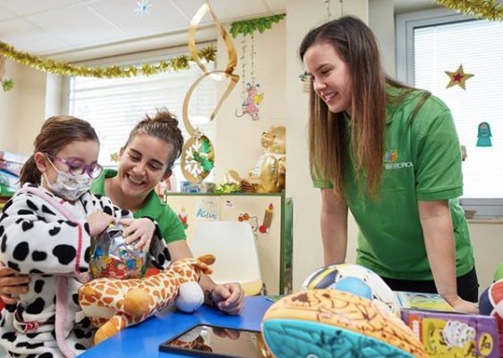 Silvia Arderius, en un acto con Iberdrola en un hospital infantil.